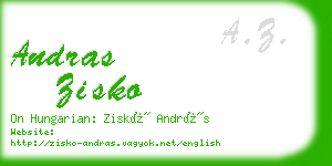 andras zisko business card